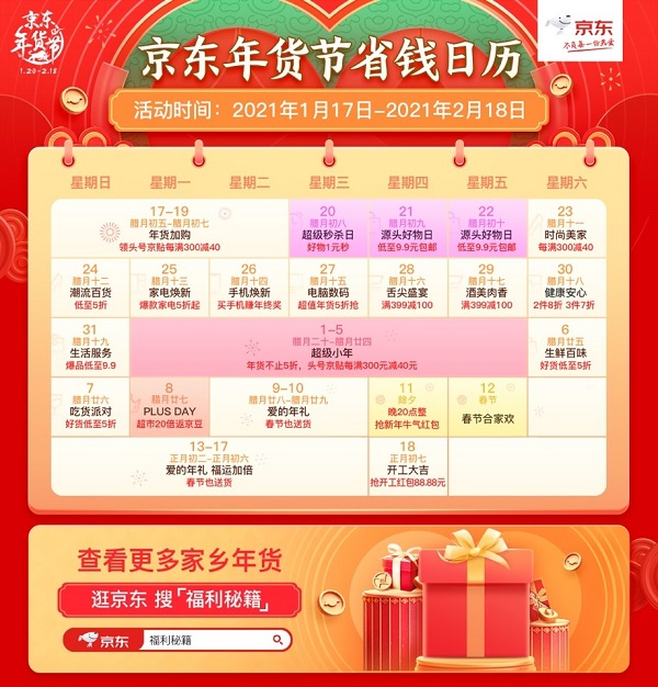 2025京东年货节红包_京东年货节优惠商品_京东年货节活动时间