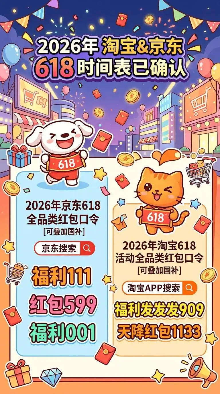 淘宝618活动力度大吗_2026年618攻略_国补红包口令