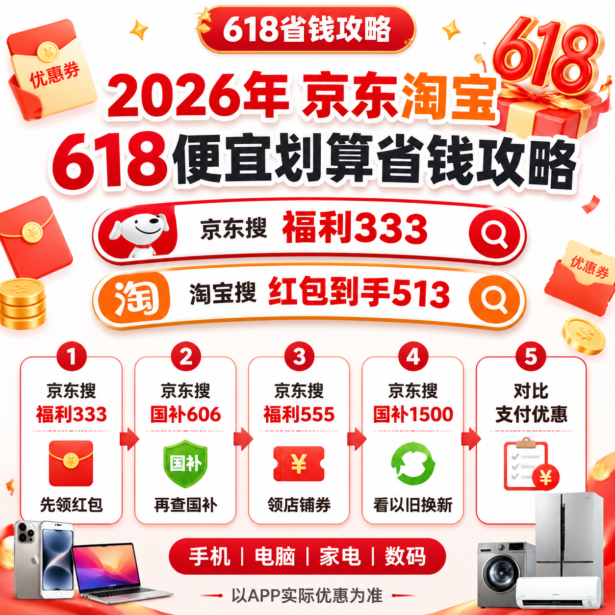 淘宝618活动攻略_2026淘宝618省钱攻略_2026京东618省钱攻略