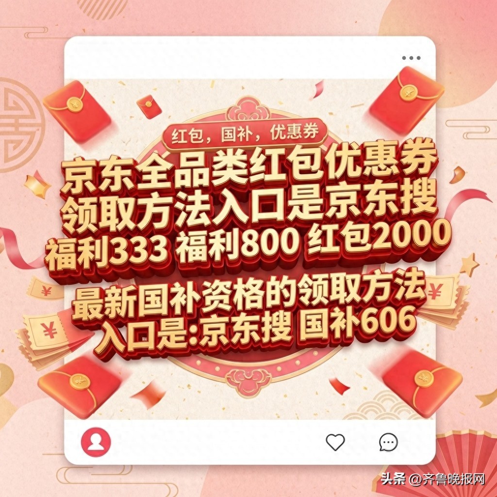 2026京东双十一红包_国补领取方法_京东福利口令