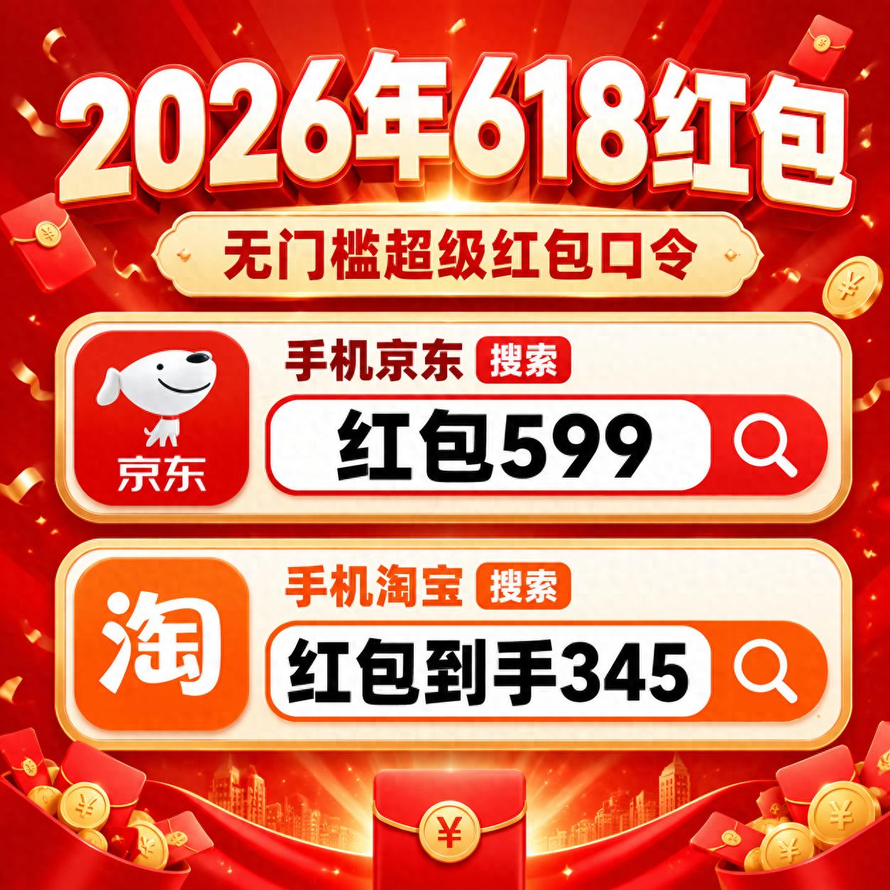 2026淘宝双十一活动_2026年淘宝京东618活动定档_618省钱攻略红包口令国补叠加优惠