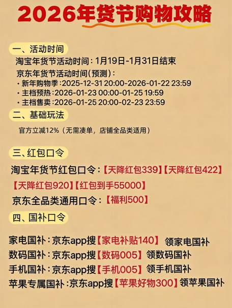 2026淘宝年货节红包口令 天降红包339 淘宝年货节攻略_淘宝年货节红包
